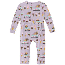 Load image into Gallery viewer, Print Coverall with 2 Way Zipper in Thistle Ice Cream Truck
