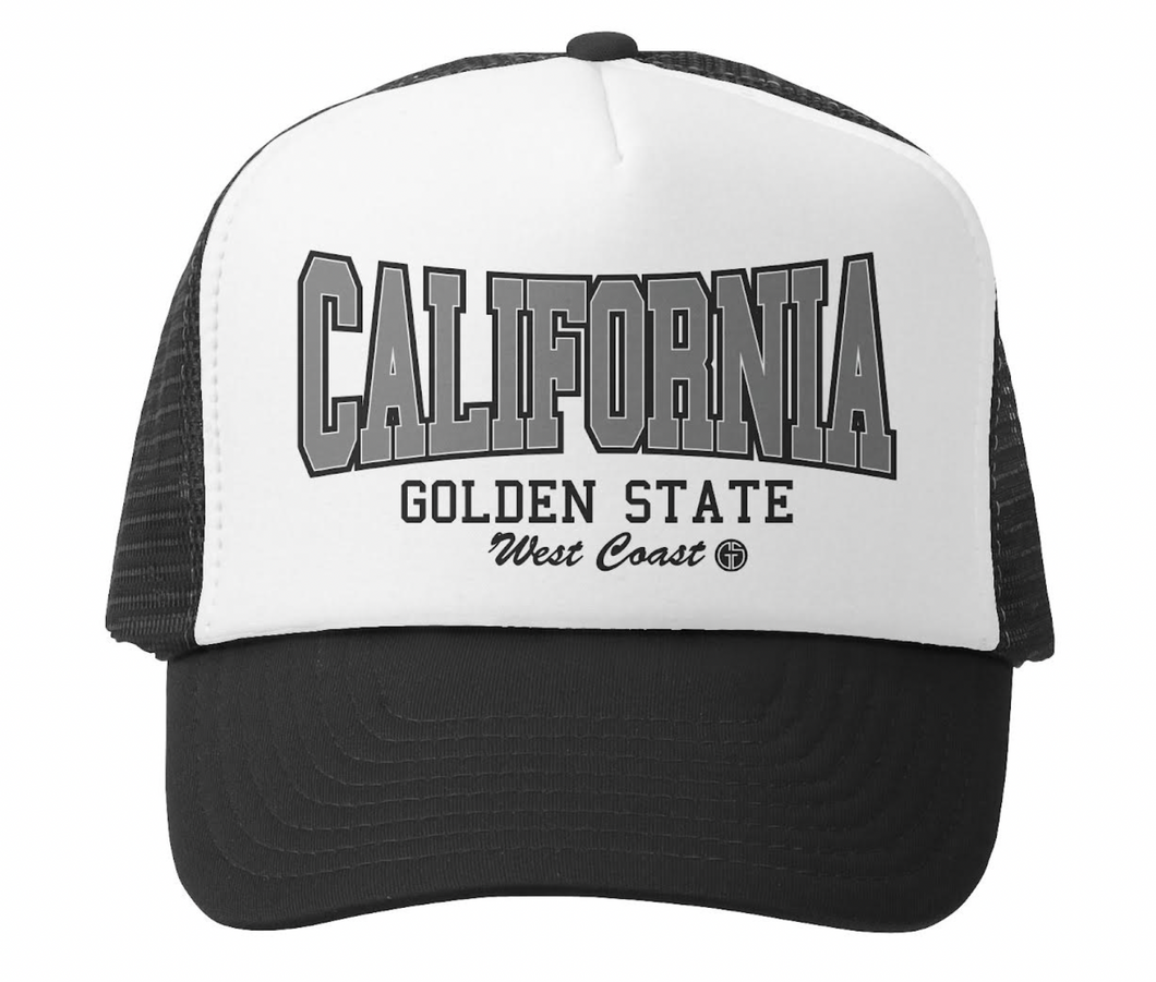 Grom Squad California Golden State Black Trucker Hat