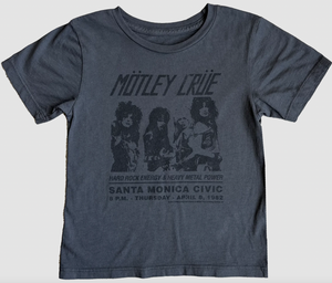 Rowdy Sprout Motley Crue Santa Monica Concert Organic Tee Vintage Black