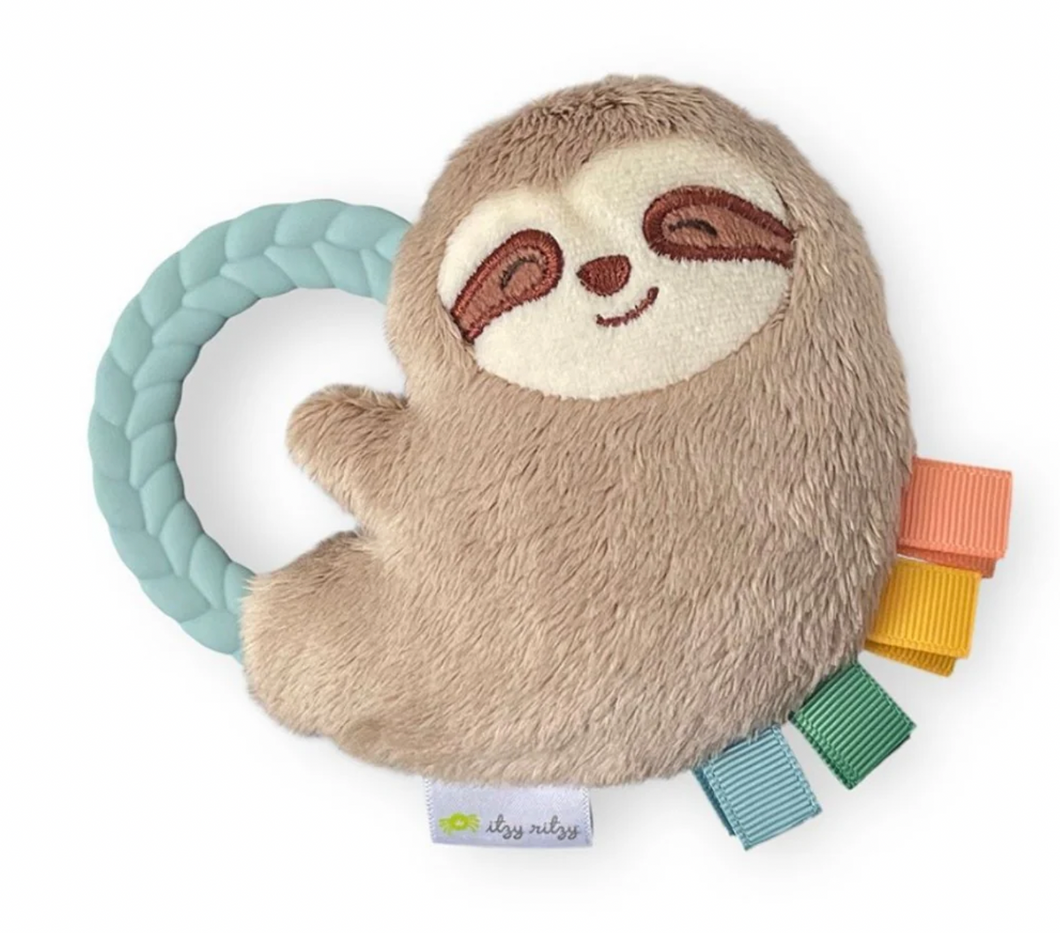 Itzy Ritzy Plush Rattle Pal With Teether Sloth