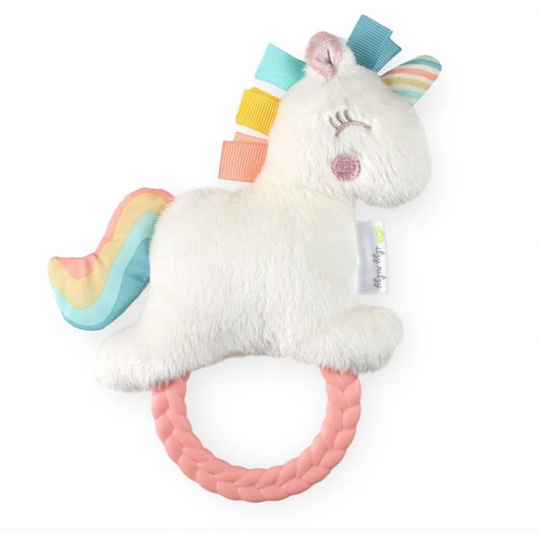 Itzy Ritzy Plush Rattle Pal With Teether Unicorn