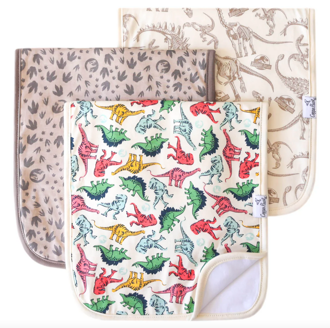 Copper Pearl Premium Burp Cloths Jurassic Park