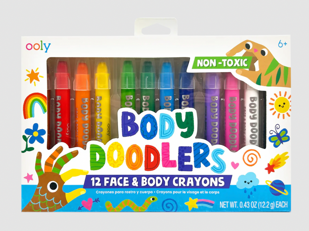 Ooly Body Doodlers 12 Face & Body Crayons