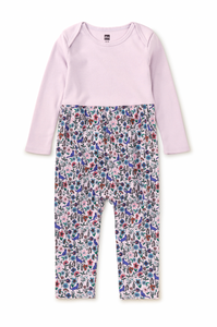 Tea Collection Print Mix Baby Romper Kitty Ditsy