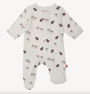 Magnetic Me Puppy Love Velour Footie Size Newborn