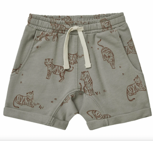 Rylee + Cru Relaxed Shorts Grey Tigers Size 6-12m