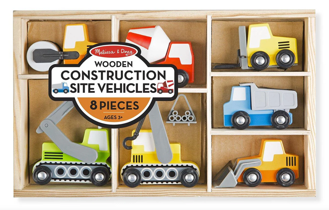 Melissa & Doug Wooden Construction Site Vehicles