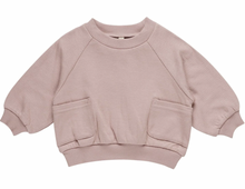 Laden Sie das Bild in den Galerie-Viewer, Quincy Mae Tasche Sweatshirt Mauve
