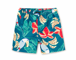 Tea Collection Mid-Length Swim Trunks Toucan Banana Tree