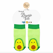 Load image into Gallery viewer, Boogie Toes Little Avocado Non-Slip Rattle Socks
