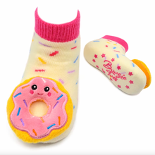 Load image into Gallery viewer, Boogie Toes Donut Non-Slip Rattle Socks
