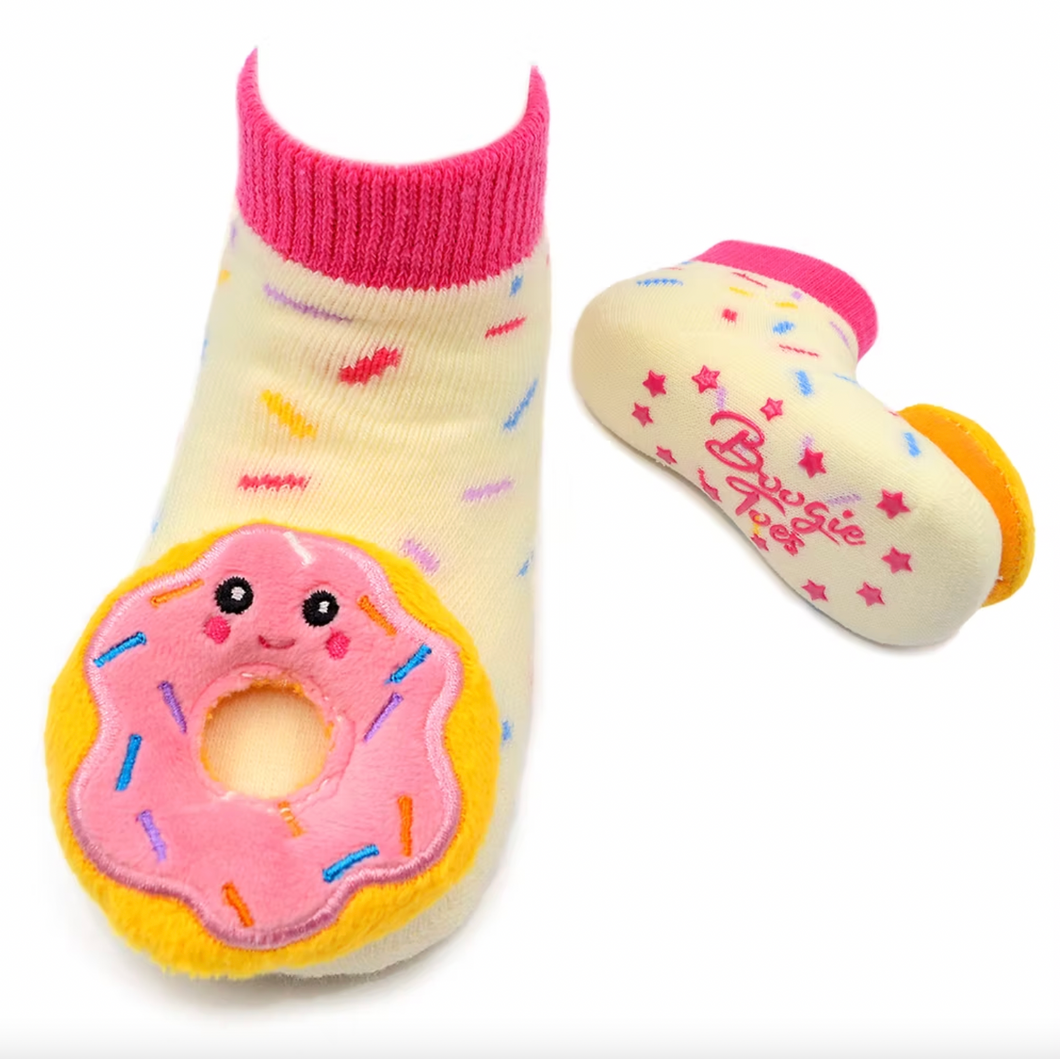 Boogie Toes Donut Non-Slip Rattle Socks