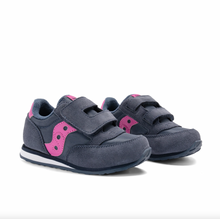 Laden Sie das Bild in den Galerie-Viewer, Saucony Jazz Hook &amp; Loop Navy Pink Kleinkinder-Sneaker
