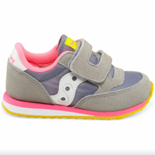 Laden Sie das Bild in den Galerie-Viewer, Saucony Jazz Hook &amp; Loop Grau Pink Kleinkinder-Sneaker

