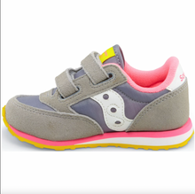 Laden Sie das Bild in den Galerie-Viewer, Saucony Jazz Hook &amp; Loop Grau Pink Kleinkinder-Sneaker
