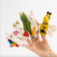 Load image into Gallery viewer, The Winding Road Felt Finger Puppet – Rainbow Unicorn
