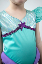 Load image into Gallery viewer, Little Adventures Purple Sparkle Mermaid Dress
