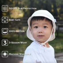 Load image into Gallery viewer, White Cozy Cotton Baby Bucket Hats
