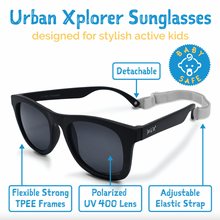 Load image into Gallery viewer, Jan &amp; Jul Urban Xplorer Kids Polarized Sunglasses – Black
