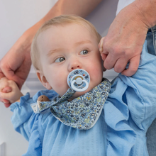 Load image into Gallery viewer, Bibs x Liberty Colour Round Pacifier 2 Pack Eloise Dusty Blue Mix Size 2
