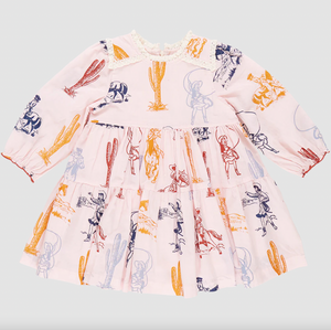 Pink Chicken Girls Charlie Dress - Pink Cowgirls Size 8 Years