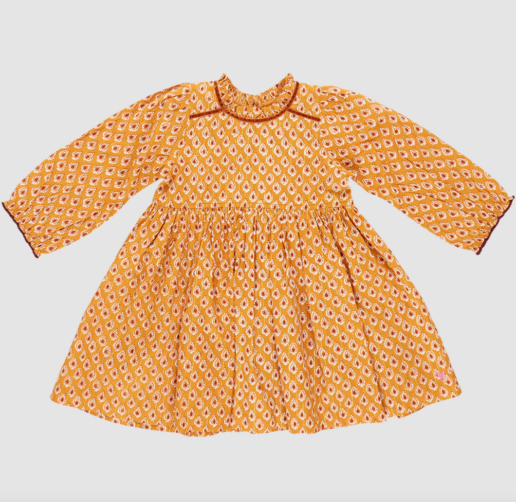 Pink Chicken Girls Charlie Dress Inca Gold Tear Drop