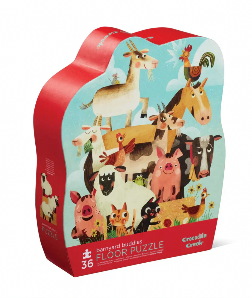 Crocodile Creek Barnyard Buddies Floor Puzzle 36 Piece