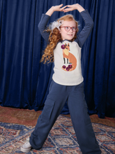 Load image into Gallery viewer, Tea Collection Fancy Fox Graphic Raglan Tee Chalk
