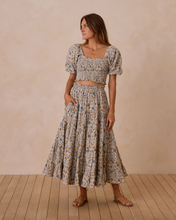 Load image into Gallery viewer, Rylee + Cru Ruffle Tiered Maxi Skirt Gardenia
