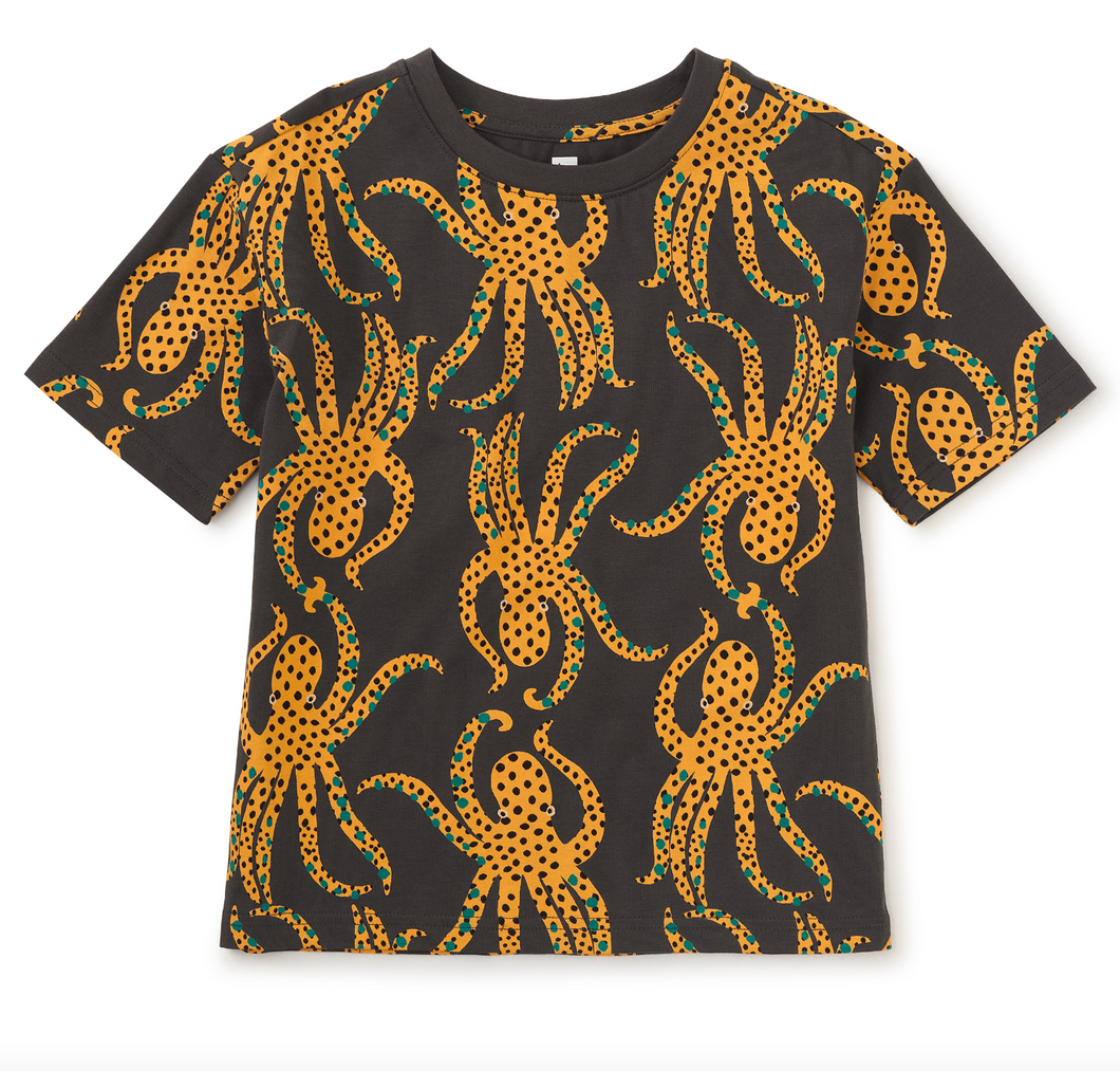Tea Collection Easy Printed Tee Jaguar Spotted Octopus