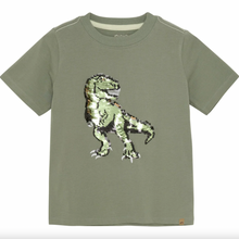 Load image into Gallery viewer, Minymo Sequin Dino Tee
