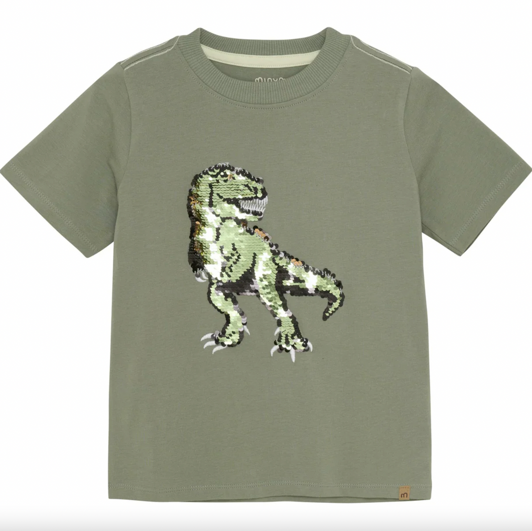 Minymo Sequin Dino Tee