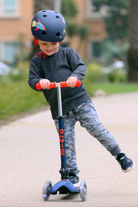 Micro Kickboard Mini Micro Deluxe Foldable LED Scooter Ages 2-5 Years Navy Blue