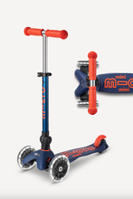 Load image into Gallery viewer, Micro Kickboard Mini Micro Deluxe Foldable LED Scooter Ages 2-5 Years Navy Blue
