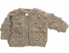 Load image into Gallery viewer, The Blueberry Hill Popcorn Cardigan Flax
