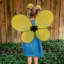 Load image into Gallery viewer, Great Pretenders Bumblebee Wings &amp; Headband Set

