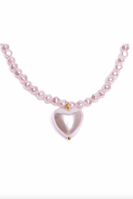 Load image into Gallery viewer, Great Pretenders Pink Pearl Heart Necklace
