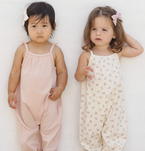 Load image into Gallery viewer, Quincy Mae Smocked Jumpsuit Flower Field
