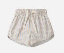 Load image into Gallery viewer, Quincy Mae Boy Swim Shorts Blue and Butterscotch Stripe
