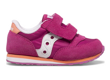 Load image into Gallery viewer, Saucony Baby Jazz Hook &amp; Loop Sneaker Fuchsia / Coral / White
