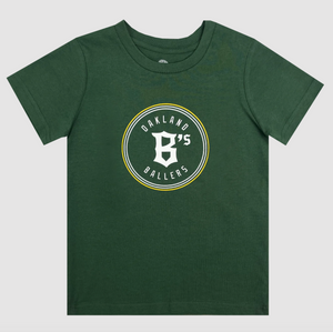 Oaklandish Oakland Ballers Logo Tee Forest
