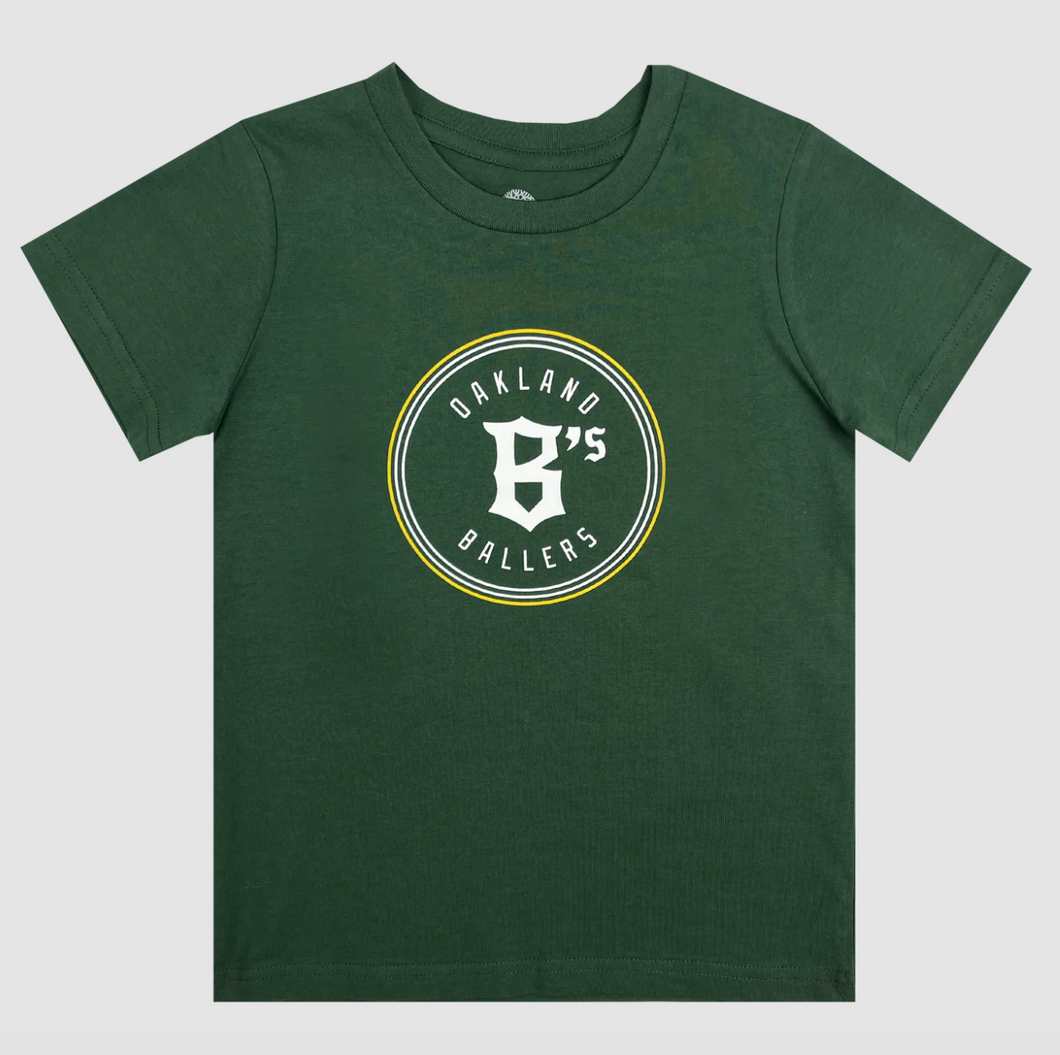 Oaklandish Oakland Ballers Logo Tee Forest