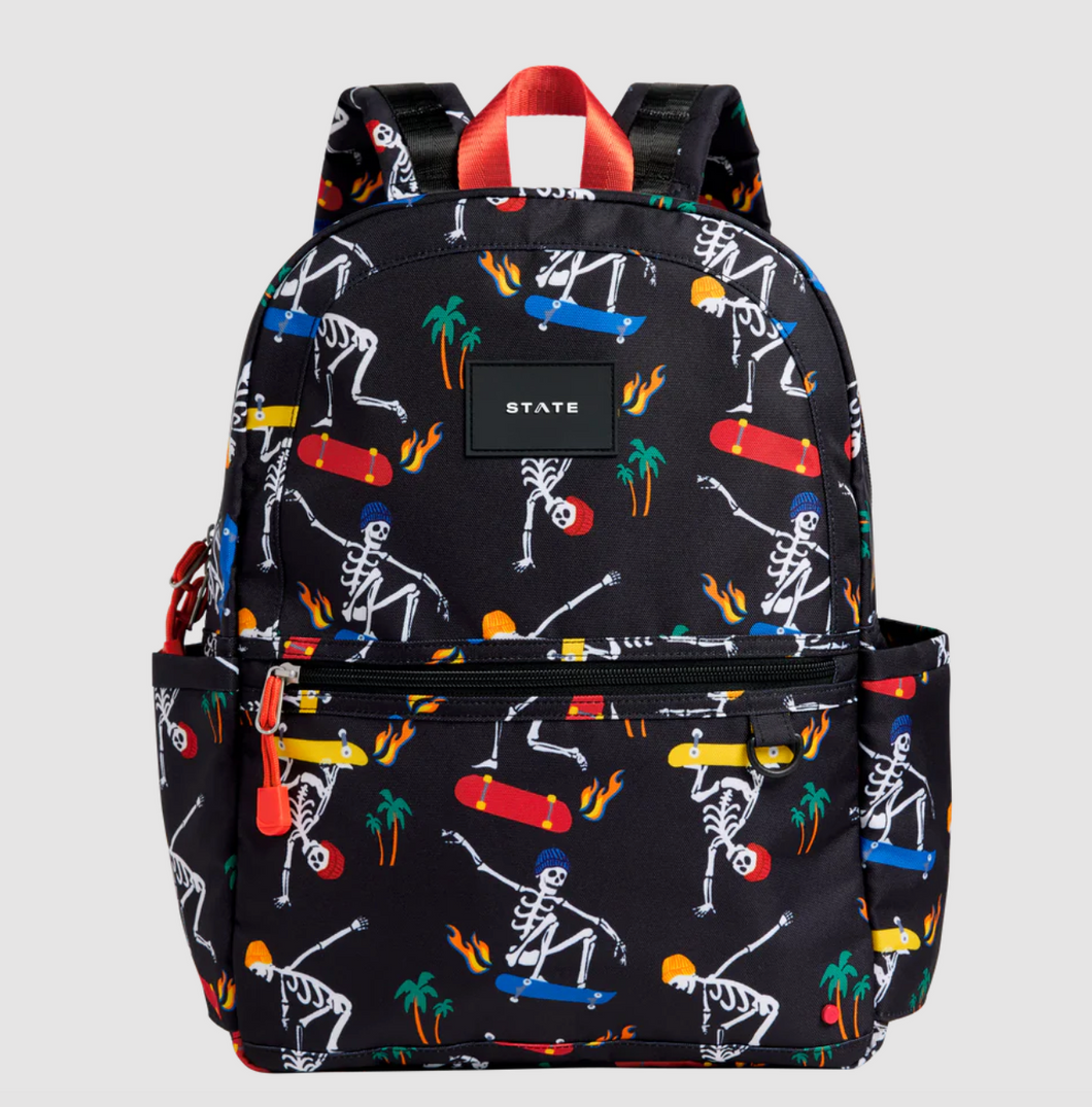 State Bags Recycled Polycanvas Kane Kids Double Pocket Skeleton Skate