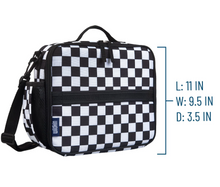 Load image into Gallery viewer, Wildkin Black and White Checkered Eco Lunch Box
