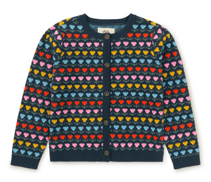 Tea Collection Iconic Cardigan Knit Tulips Size XS 2-3Y
