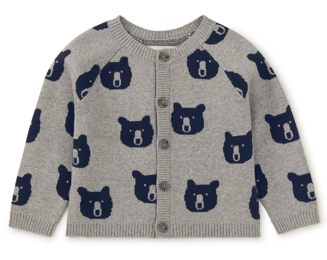 Tea Collection Iconic Baby Cardigan Baby Bears Size 4 Toddler