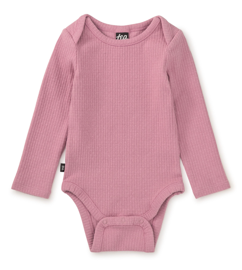 Tea Collection Lap Shoulder Baby Bodysuit Antique Rose