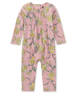 Tea Collection Smocked Baby Romper Salma Floral