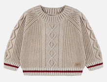 Load image into Gallery viewer, Souris Mini Beige Knitted Sweater Relax Fit With Wool Socks Effect Size 9-12m
