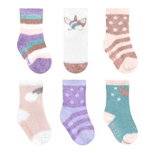 Robeez Cozy Unicorn Star 6-Pack Socks